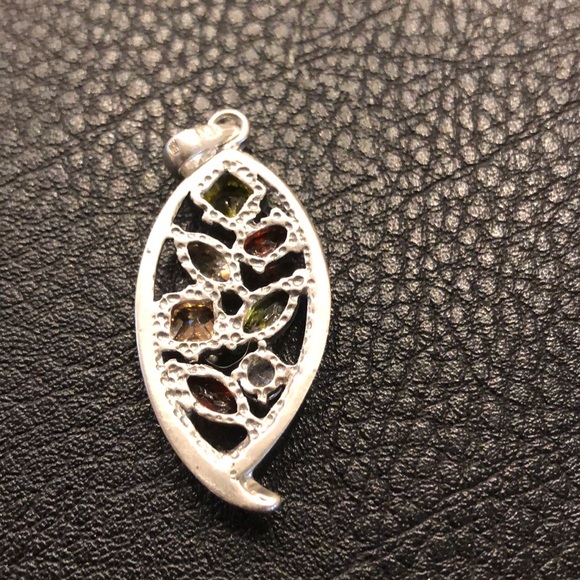 Sterling Silver Semi-Precious Stone Pendant - Picture 2 of 4